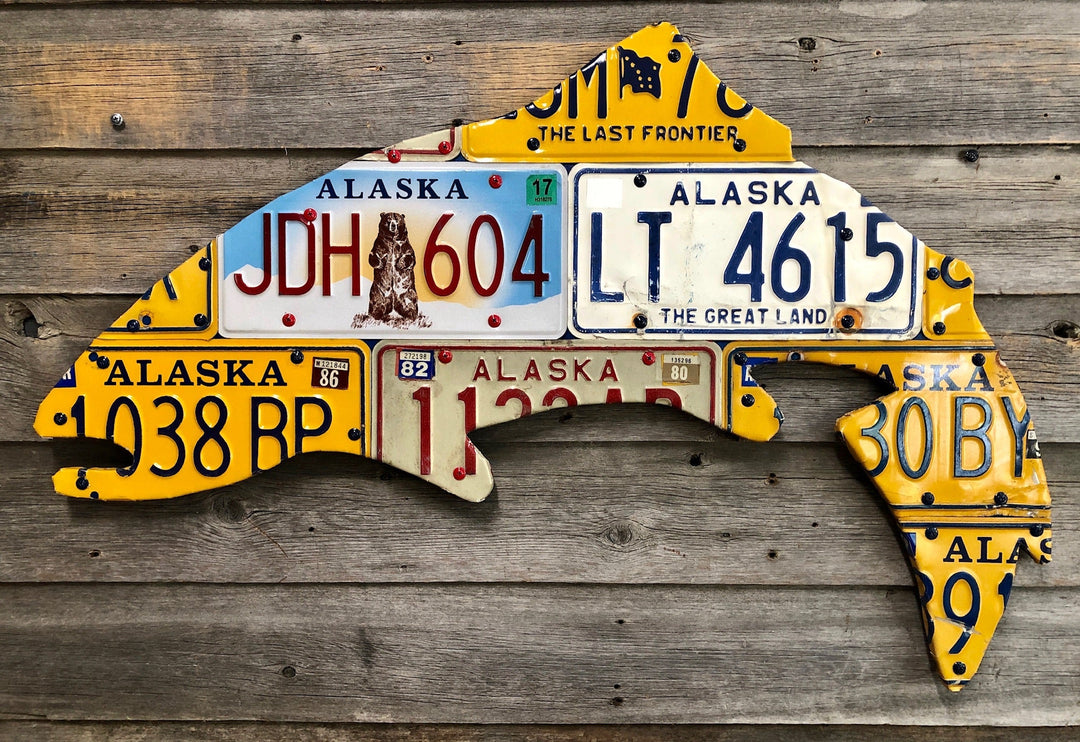 Cody's Fish Alaska Rainbow Trout License Plate Art