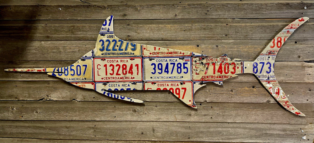 Cody's Fish Costa Rica Marlin License Plate Art