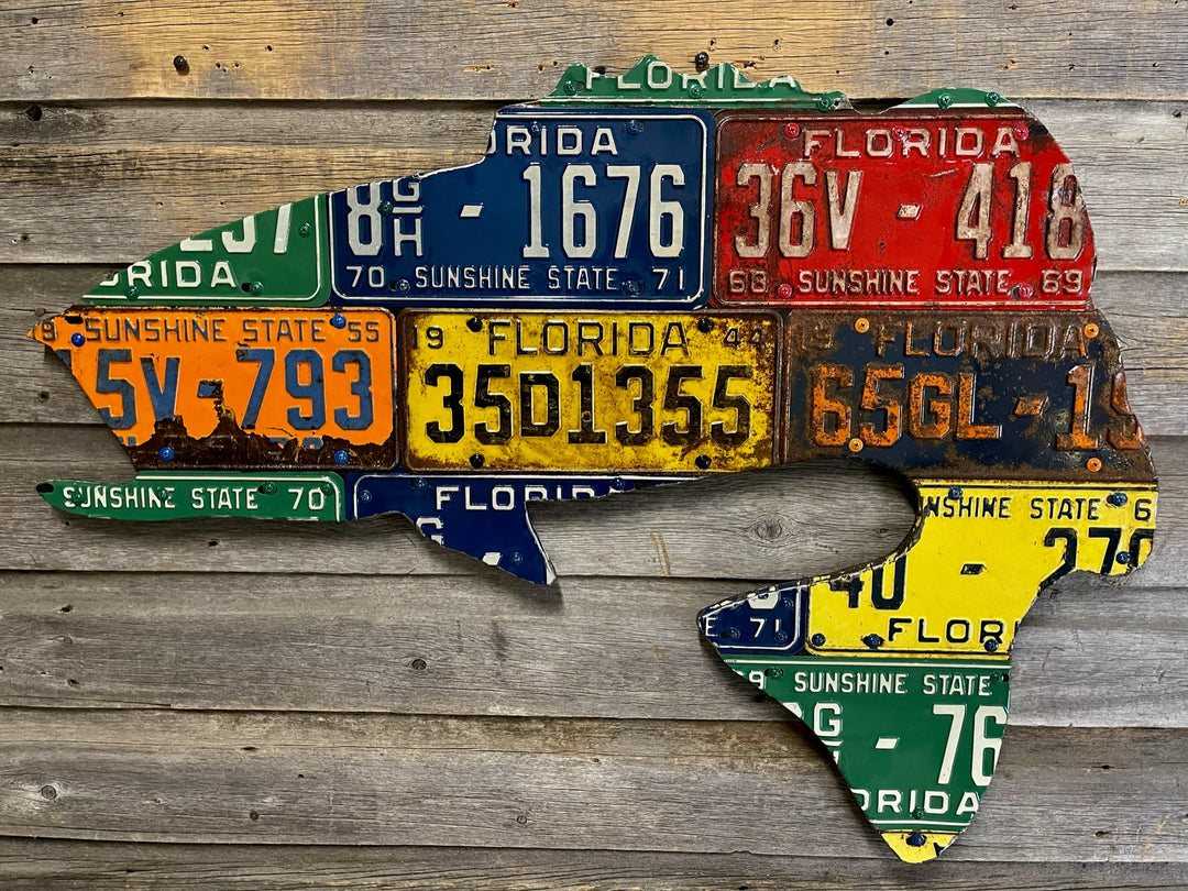 Cody's Fish Florida Antique Largemouth Bass License Plate Art