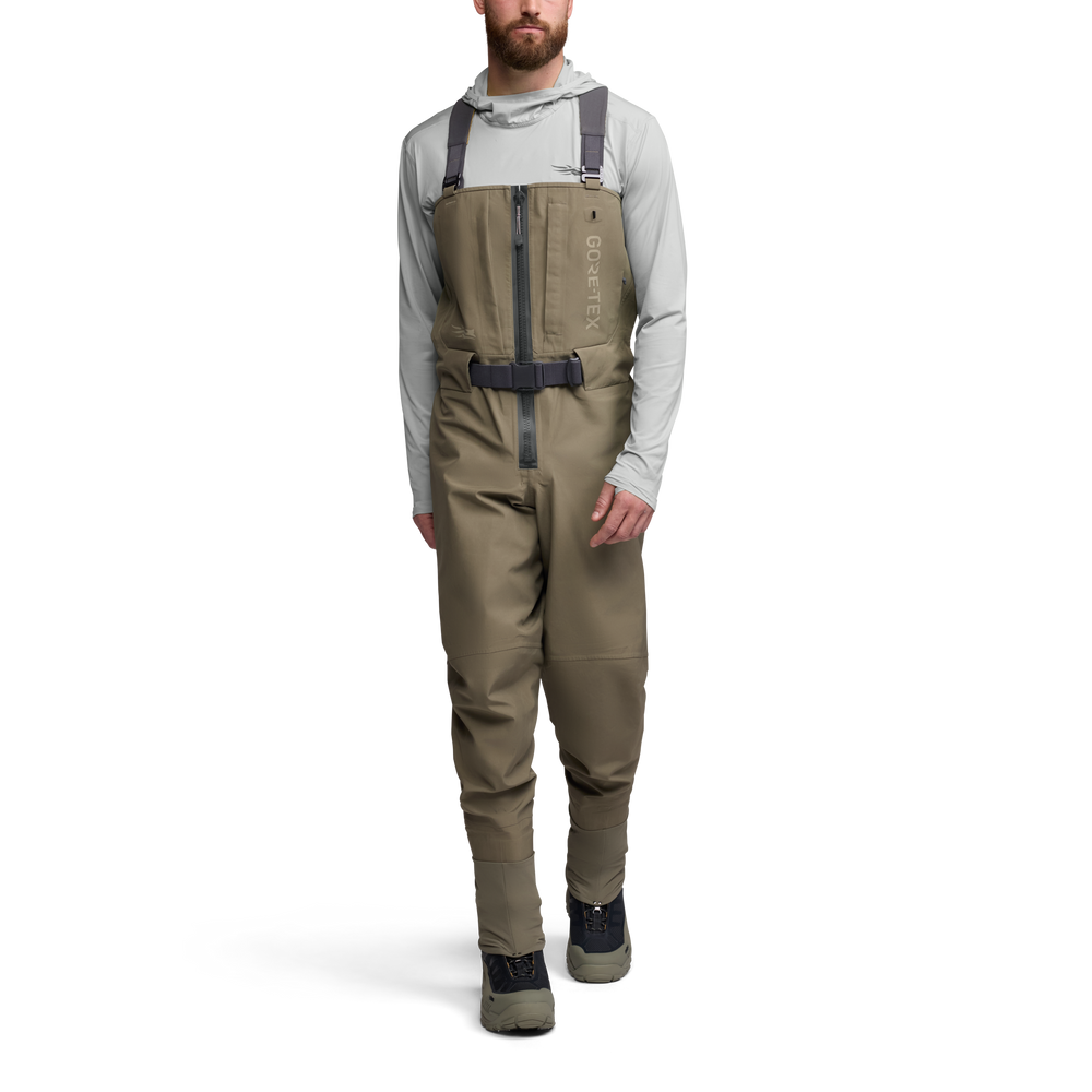Sitka CrossCurrent Zip GTX Stockingfoot Wader, Bark Brown, view 2