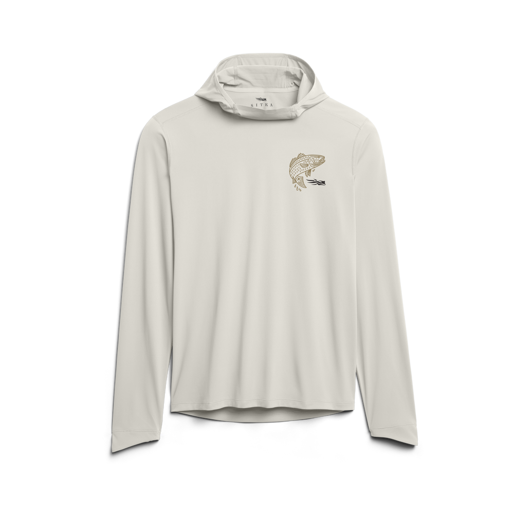 Sitka Radiant Graphic Sun Hoodie, Ivory Redfish, view 2