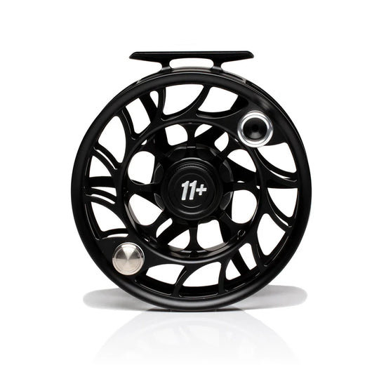 Hatch Iconic 11 Plus Fly Reel, Black Silver, back view