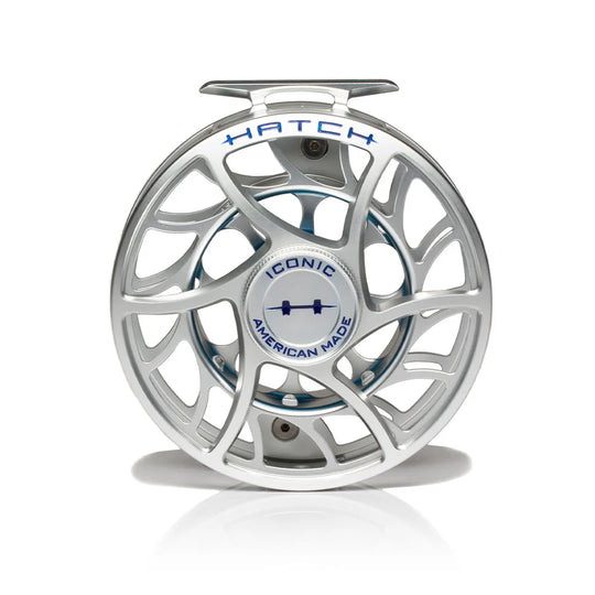 Hatch Iconic 11 Plus Fly Reel, Large Arbor, front view