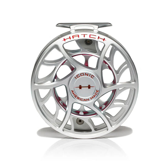 Hatch Iconic 11 Plus Fly Reel, Large Arbor, front view, view 2