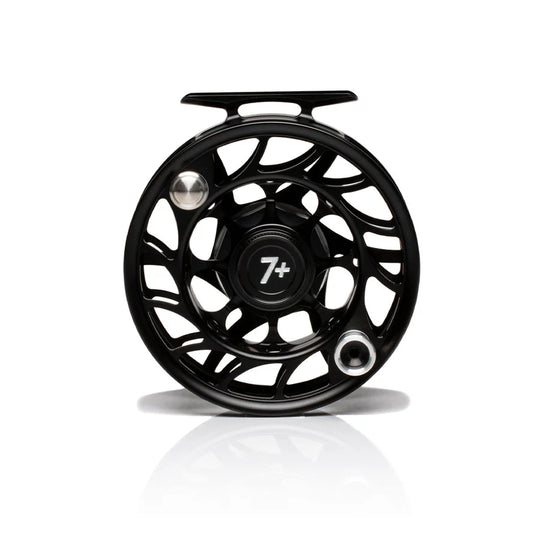 Hatch Iconic 7 Plus Fly Reel, Black Silver, back view