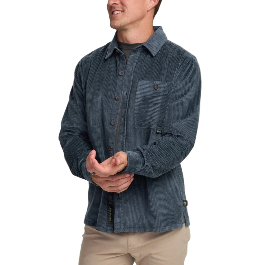 Howler Brothers Iquitos Overshirt, Dark Slate, view 2