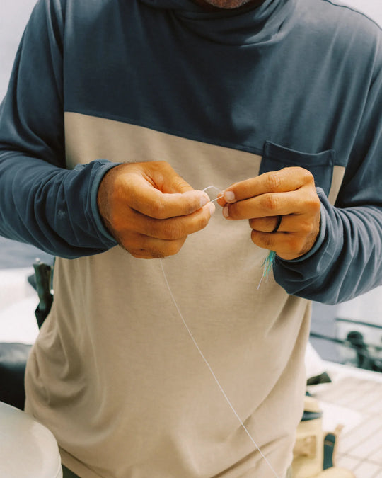 Free Fly Men's Bamboo Hybrid Hoodie, Hybrid Hoodie, worn