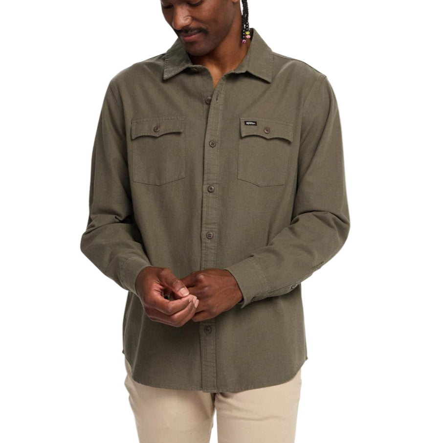 Howler Brothers Novato Shirt, Drab Olive, view 2