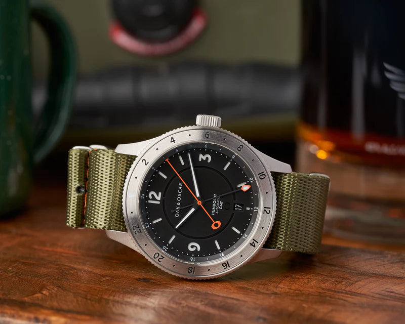 Oak & Oscar The Humboldt GMT - Black Dial, view 2