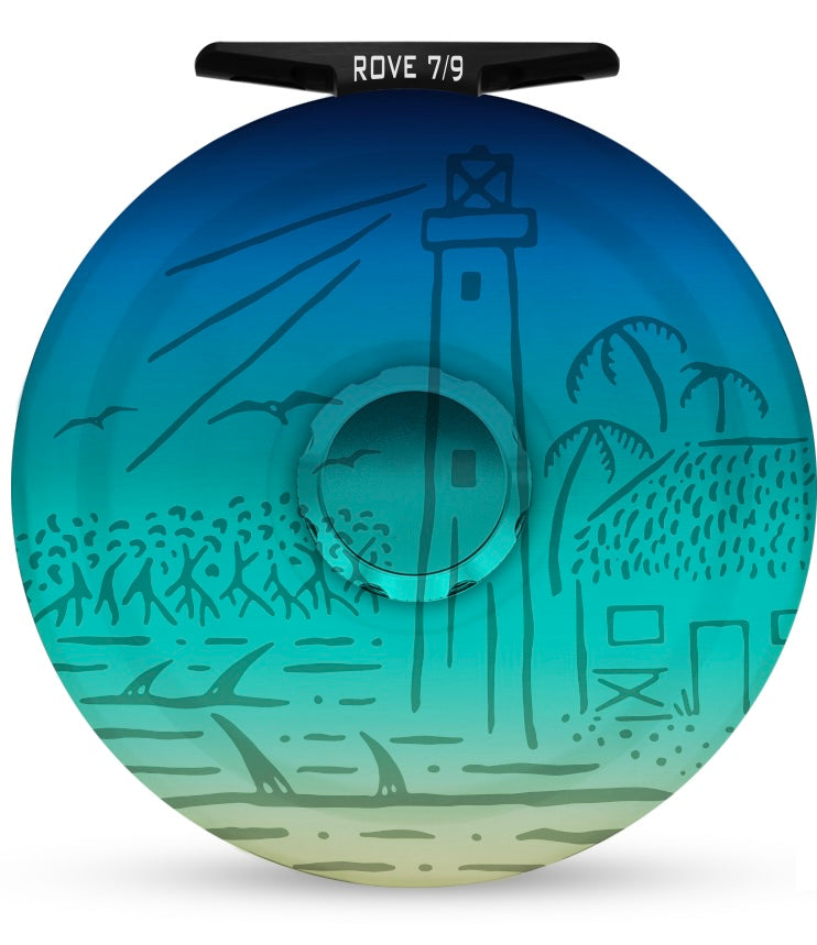 Abel Rove 7/9 Custom Rising Tide Fund Reel, Rtlighthouse Logo