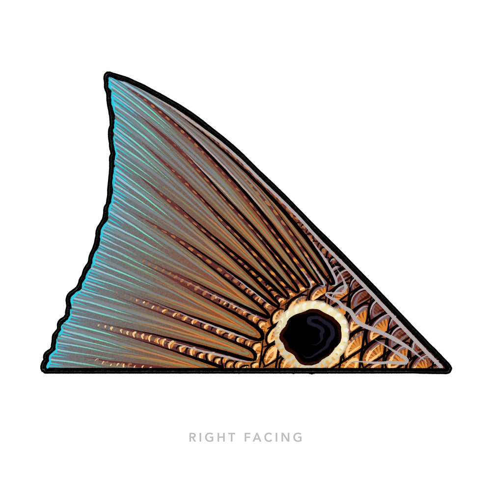 Casey Underwood Redfish Tail Decal, Redfish Tail