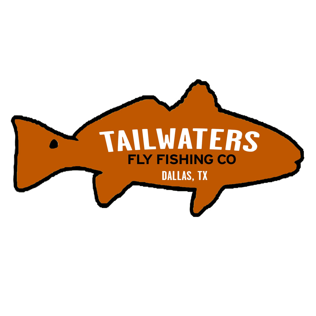 Tailwaters Fly Fishing Redfish Sticker, Larger