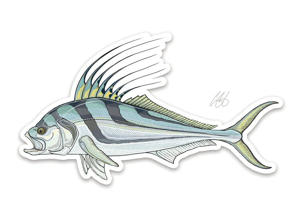 Casey Underwood Rooster Decal, Roosterfish