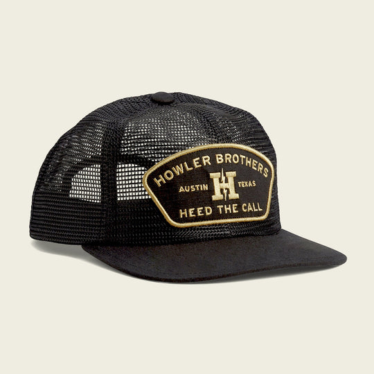 Howler Brothers Unstructured Snapback Hats  - Feedstore : Tan / Green, Black Gold, front view