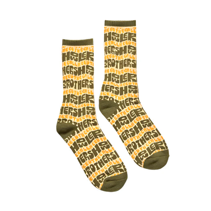 Howler Brothers Socks: HB Flow, HB Flow : Sand, front view