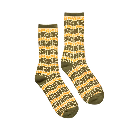 Howler Brothers Socks: HB Flow, HB Flow : Sand, front view