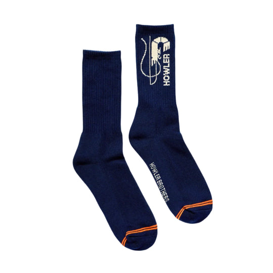 Howler Brothers Socks: Skrimp, Skrimp : Blue, front view