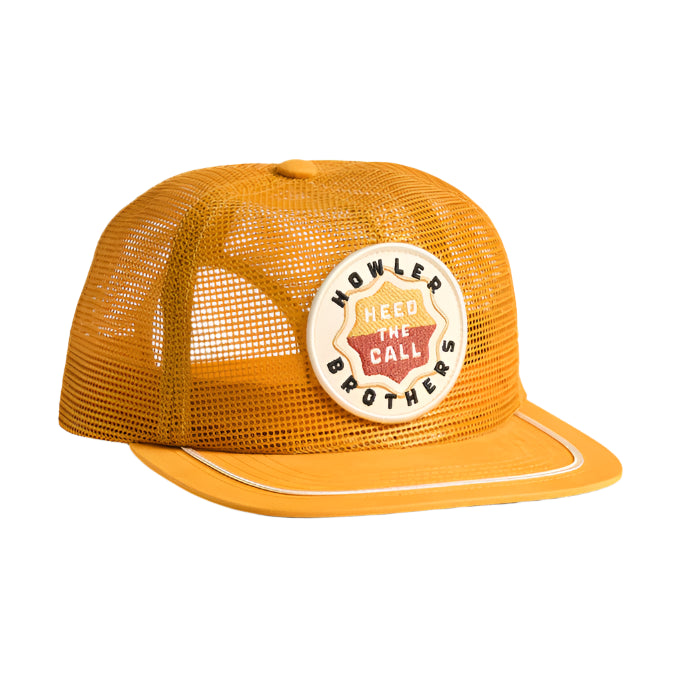 Howler Brothers Unstructured Snapback Hats  - Farm Team : Gold, front view