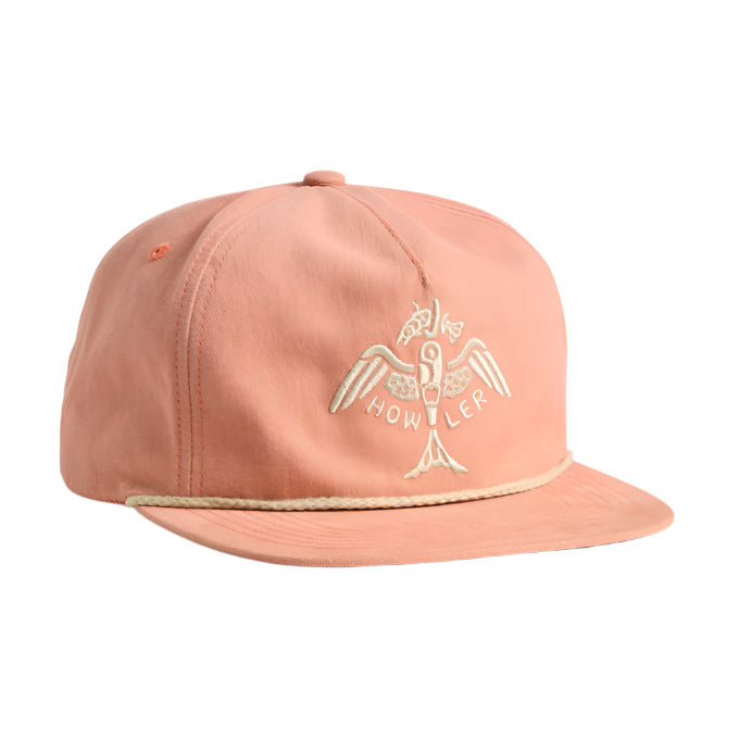 Howler Brothers Unstructured Snapback Hats  - Fresh Catch : Dusty Pink, front view