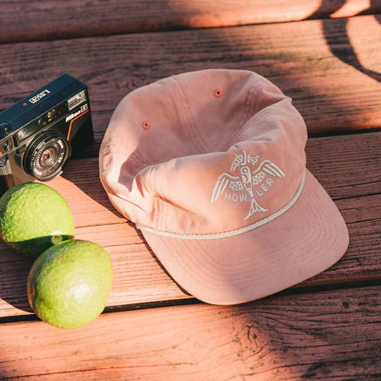Howler Brothers Unstructured Snapback Hats  - Fresh Catch : Dusty Pink, worn
