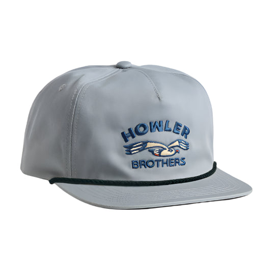 Howler Brothers Unstructured Snapback Hats  - Lone Gull: Stone Blue, front view