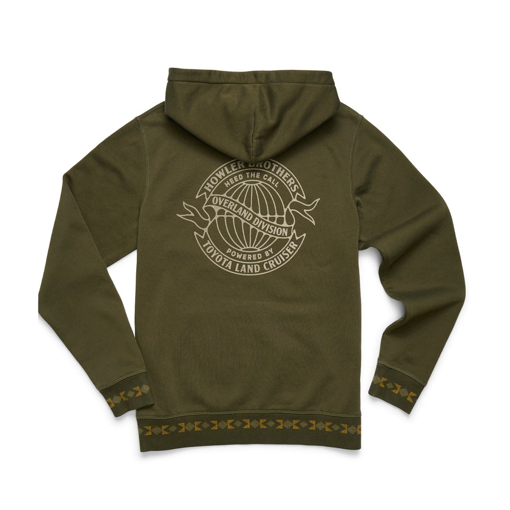 Howler Brothers HB X Land Cruiser Hoodie: Fatigue, Outerwear, back view