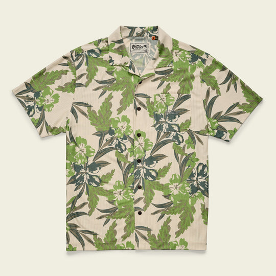 Howler Brothers Palapa Tech Shirt, Flagler Floral Off White, front view