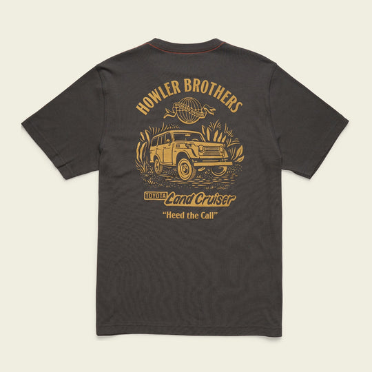 Howler Brothers HB X Land Cruiser T-Shirt: 4WD Grey, Toyota Land Crusier, back view