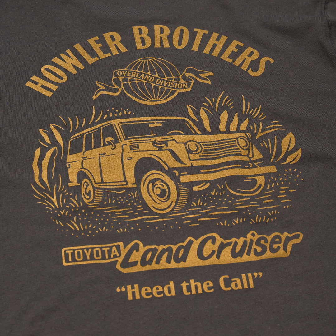 Howler Brothers HB X Land Cruiser T-Shirt: Overlander Antique Black, Toyota, detail