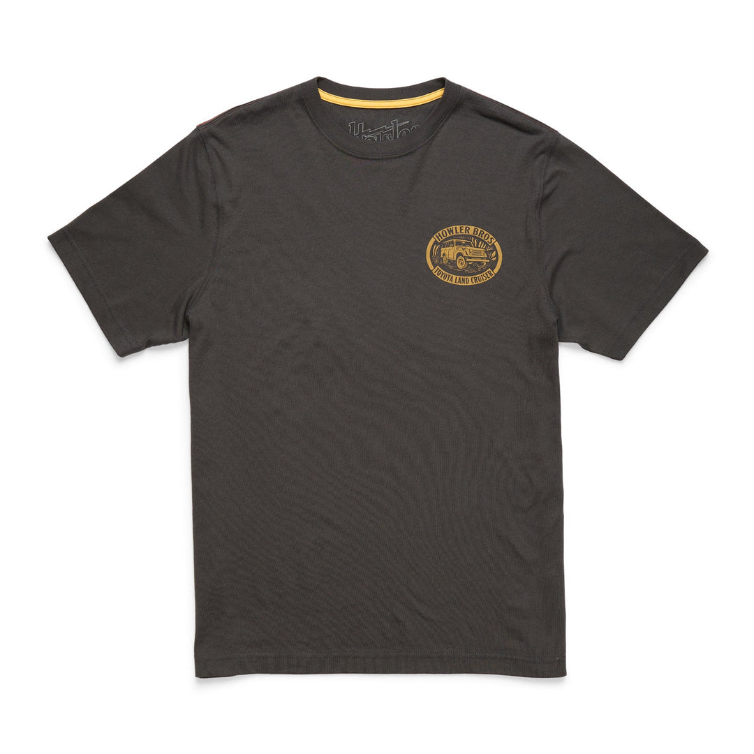 Howler Brothers HB X Land Cruiser T-Shirt: Overlander Antique Black, Toyota, front view
