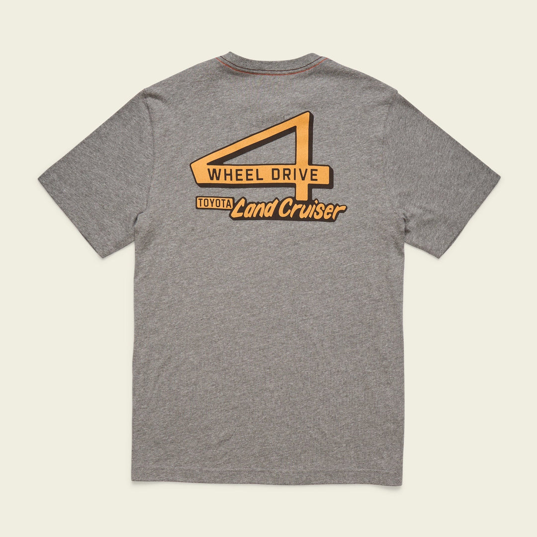 Howler Brothers HB X Land Cruiser T-Shirt: 4WD Grey, Toyota Land Crusier, back view, view 2