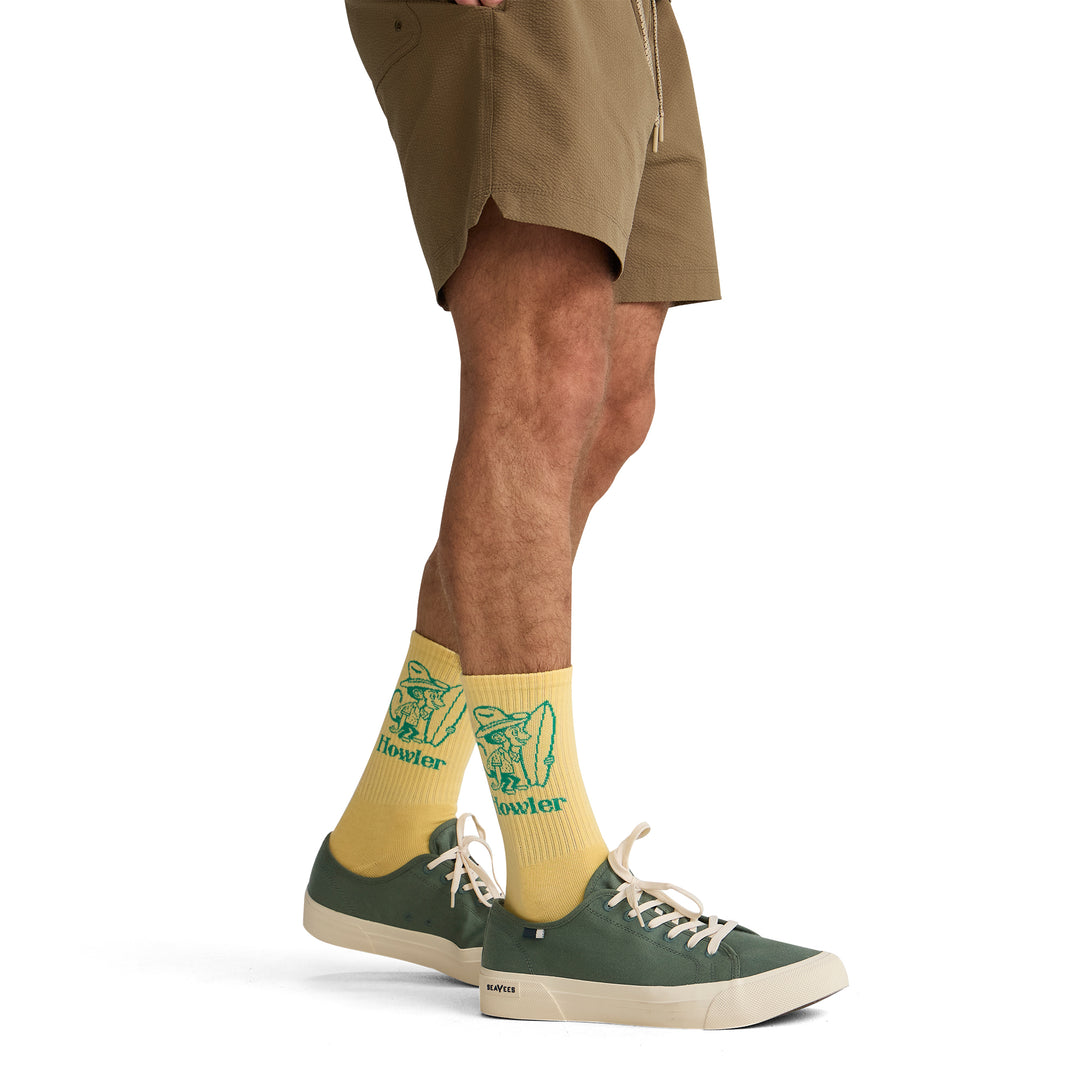 Howler Brothers Socks, El Monito Surfs, worn