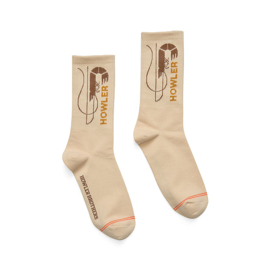 Howler Brothers Socks, Skrimp : Off White, flat lay
