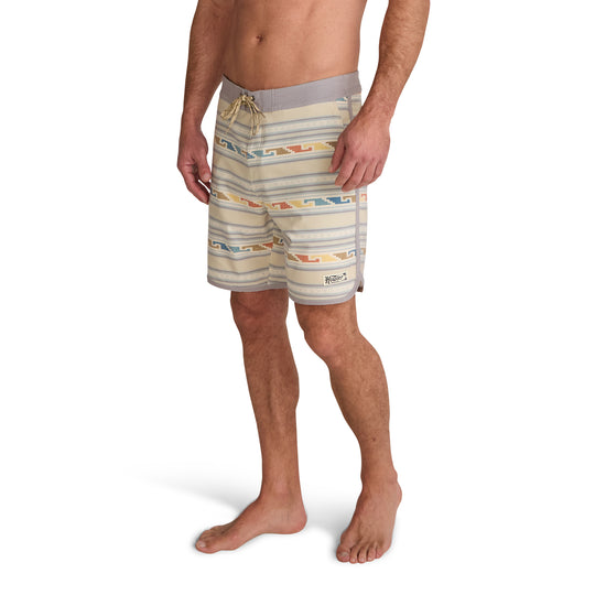 Howler Brothers Bruja Boardshorts, Temple Tracks : Sand, front view, view 2