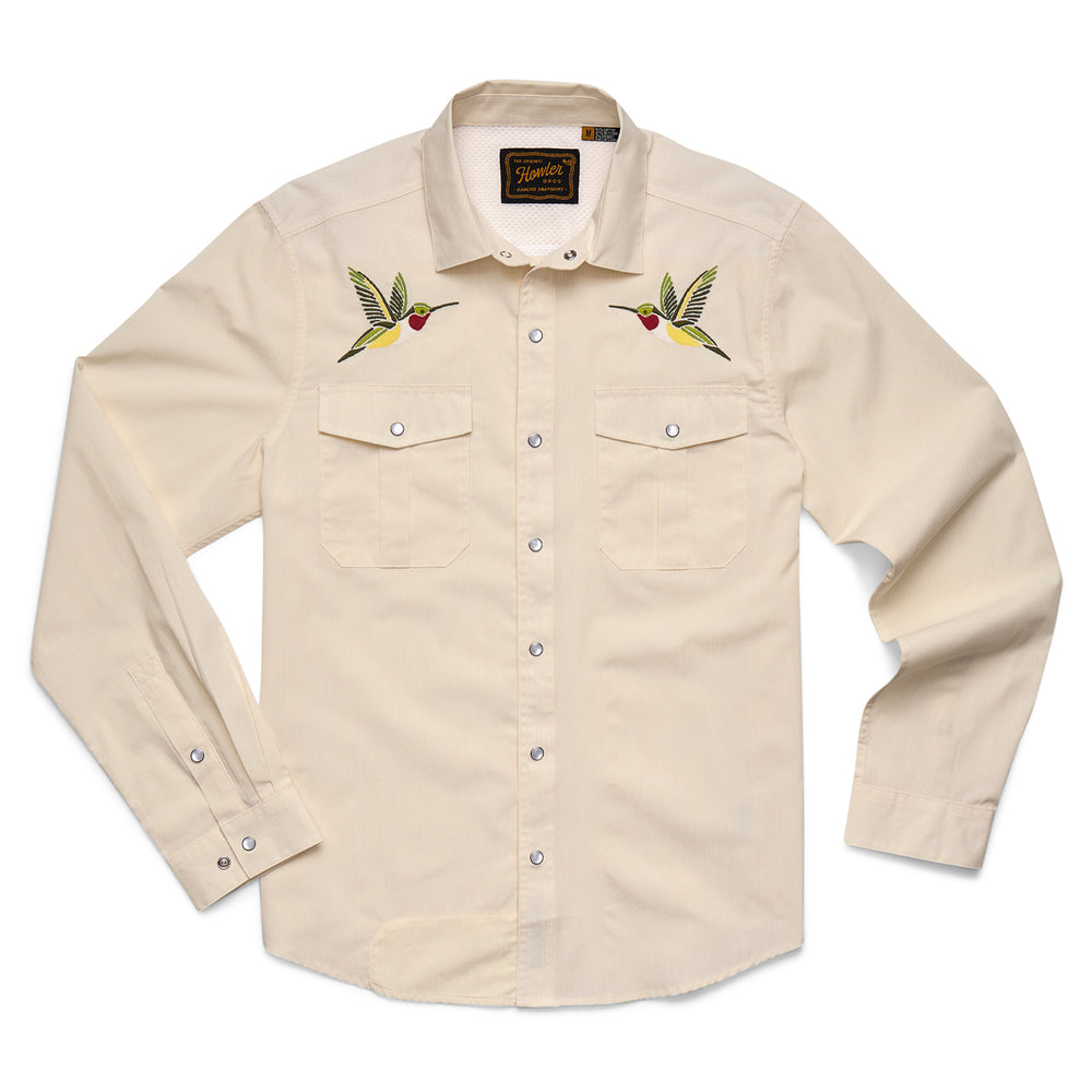 Howler Brothers Gaucho Snapshirt, Nectar Seekers, front view