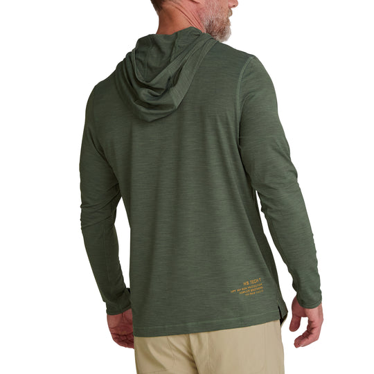 Howler Brothers HB Tech Hoodie, Fatigue, back view