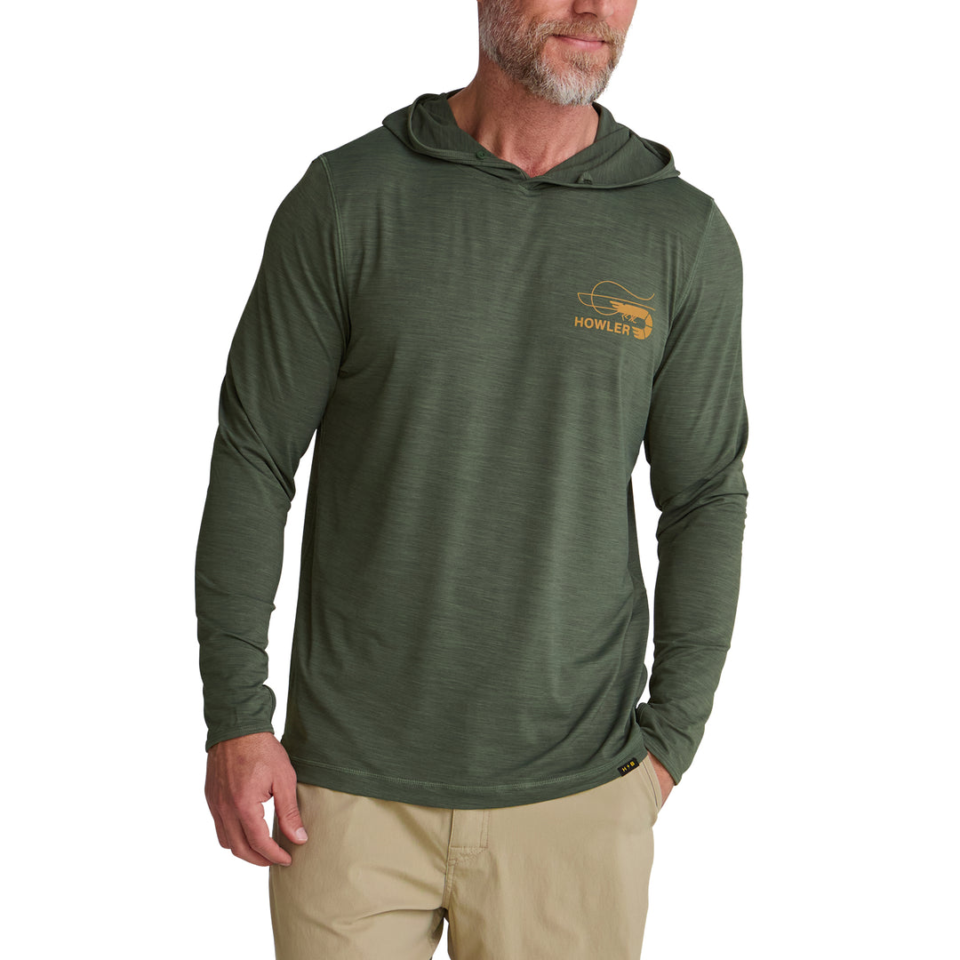 Howler Brothers HB Tech Hoodie, Fatigue, front view, view 2