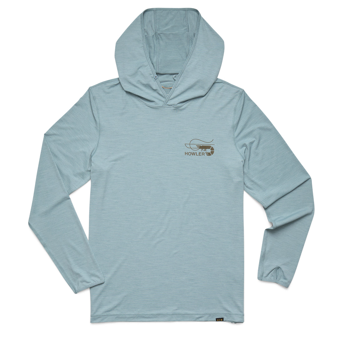 Howler Brothers HB Tech Hoodie, Pool Blue, front view