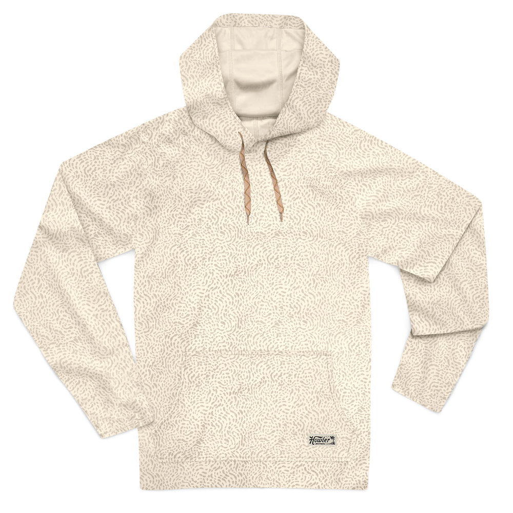 Howler Brothers Loggerhead Hoodie, Pond Patterns : Bone, front view