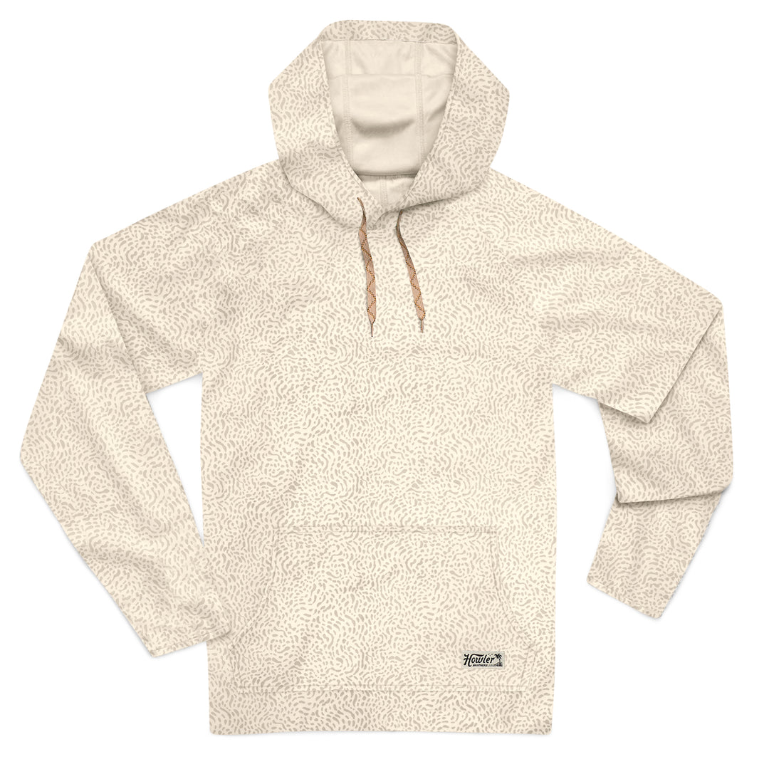 Howler Brothers Loggerhead Hoodie, Pond Patterns : Bone, front view