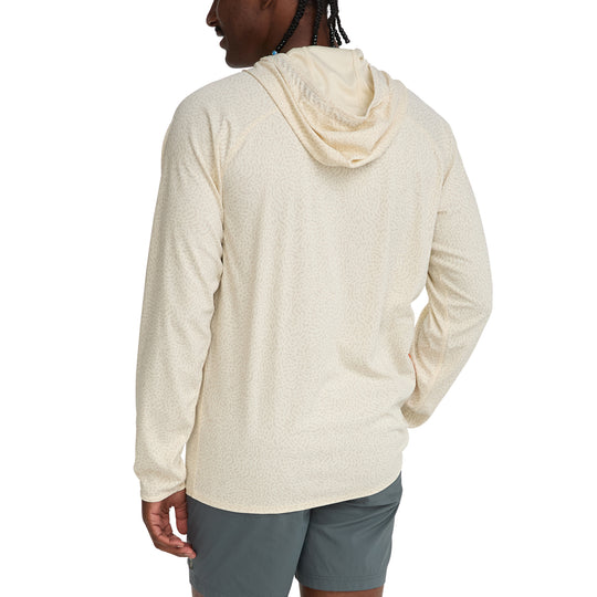 Howler Brothers Loggerhead Hoodie, Pond Patterns : Bone, back view