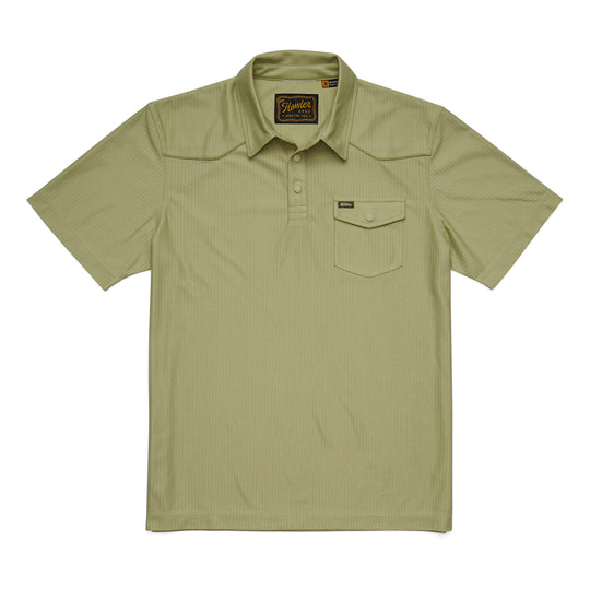Howler Brothers Ranchero Tech Polo, Wasabi, front view