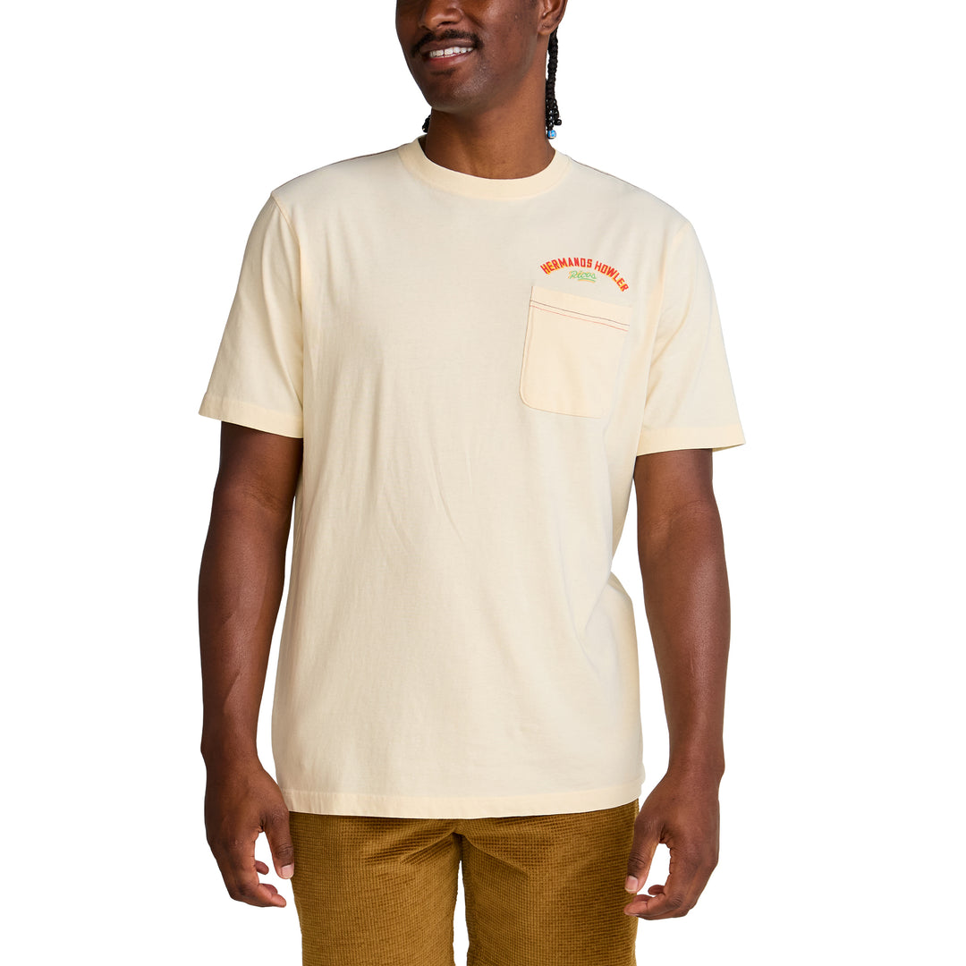 Howler Brothers Cotton Pocket T-Shirt, Fruteria Flotante: Natural, front view, view 2