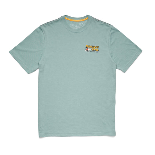 Howler Brothers Blended T-Shirt, El Monito Surfs : Riviera Blue, front view