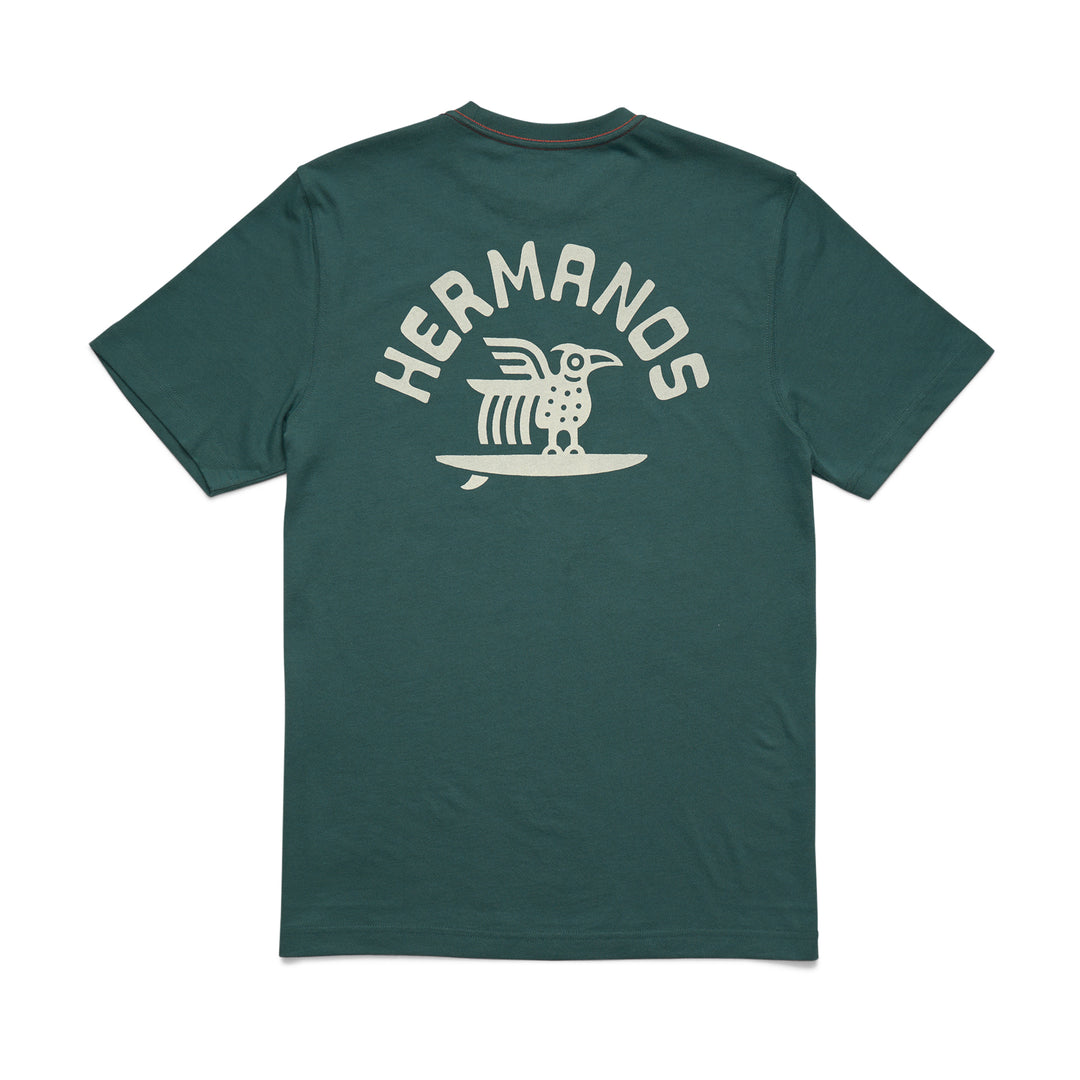 Howler Brothers Blended T-Shirt, Surfbird : Fern Green, back view