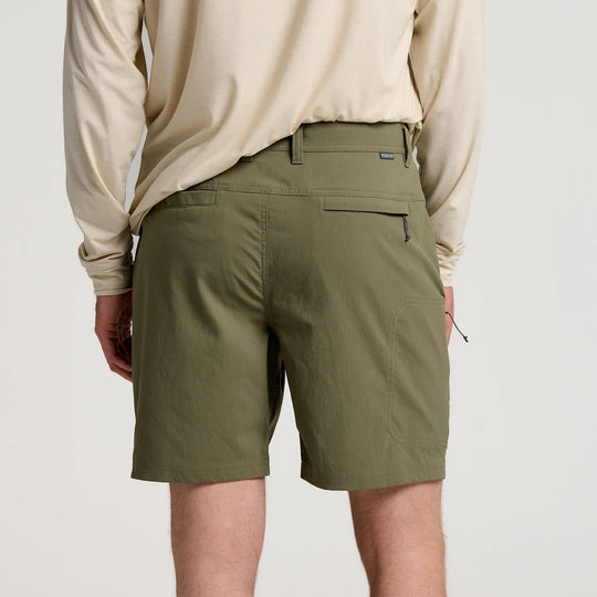 Free Fly Men's Topogrid Short, Fatigue, back view