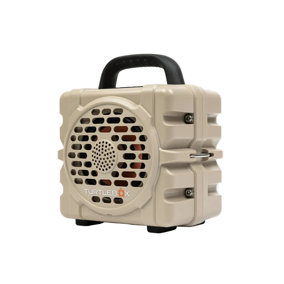 TurtleBox Cub Speaker, Gray, angled view