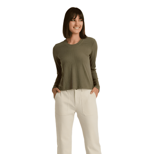 Free Fly Women's Ribbed Bamboo Long Sleeve, view 3