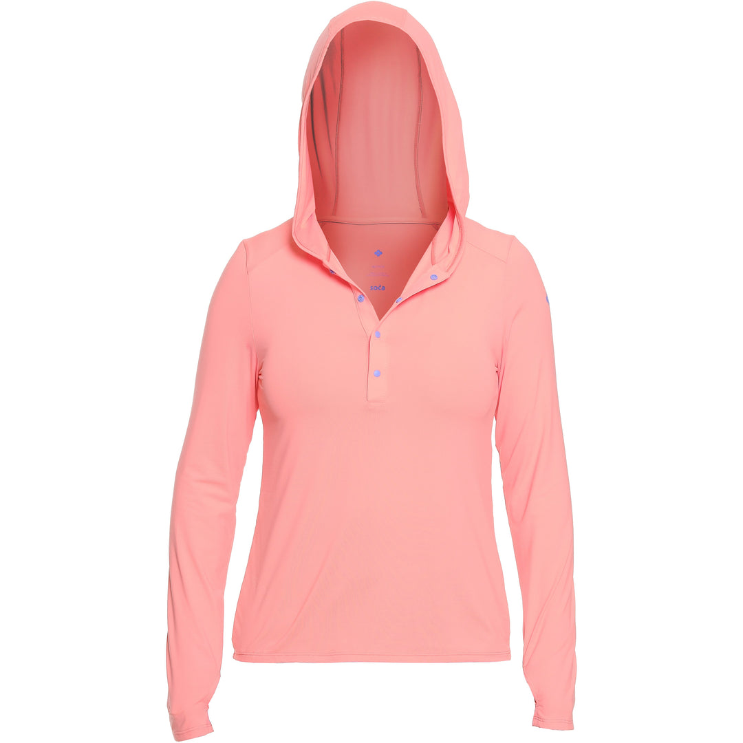 Soča The Sun Shirt, Flamingo Orange, front view