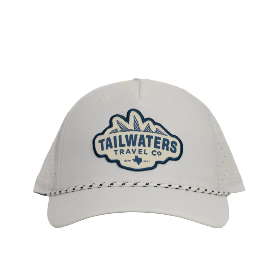 Tailwaters Fly Fishing Travel Logo Patch Hat, view 4